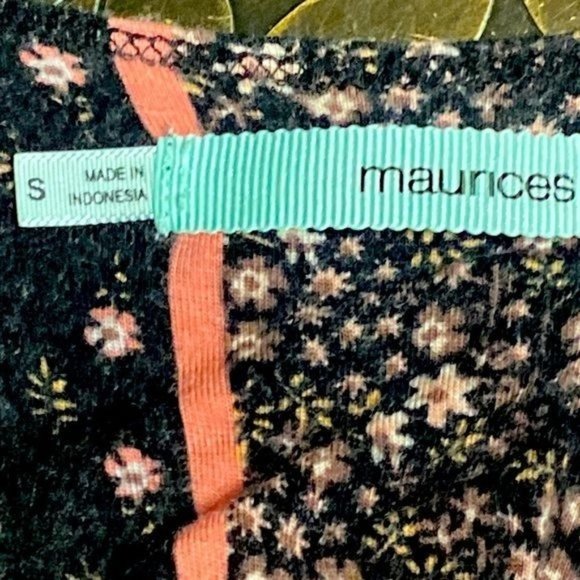 Maurices Black Floral Patch work Lace Back Flowy Detail Scooped Neck Dressy Tank - Picture 7 of 9